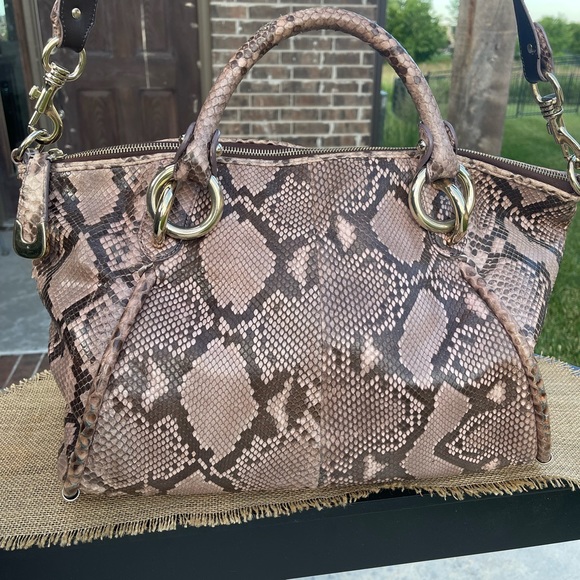 BALLY Python Top Handle Crossbody Bag - Picture 1 of 15